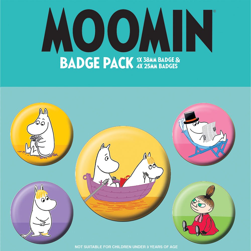 MOOMIN ムーミン (生誕 80周年 ) - Badge Pack / 5個セット / バッジ - PGS